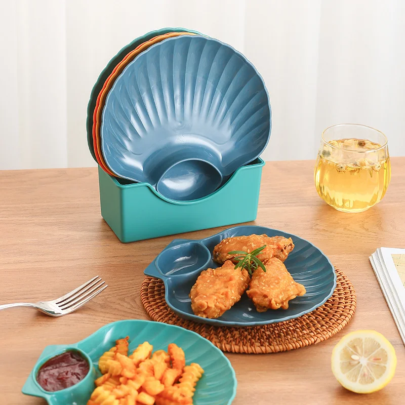 Kitchen Breakfast Snack Dip Tray Dried Fruit Sauce Plate for Household Snacks