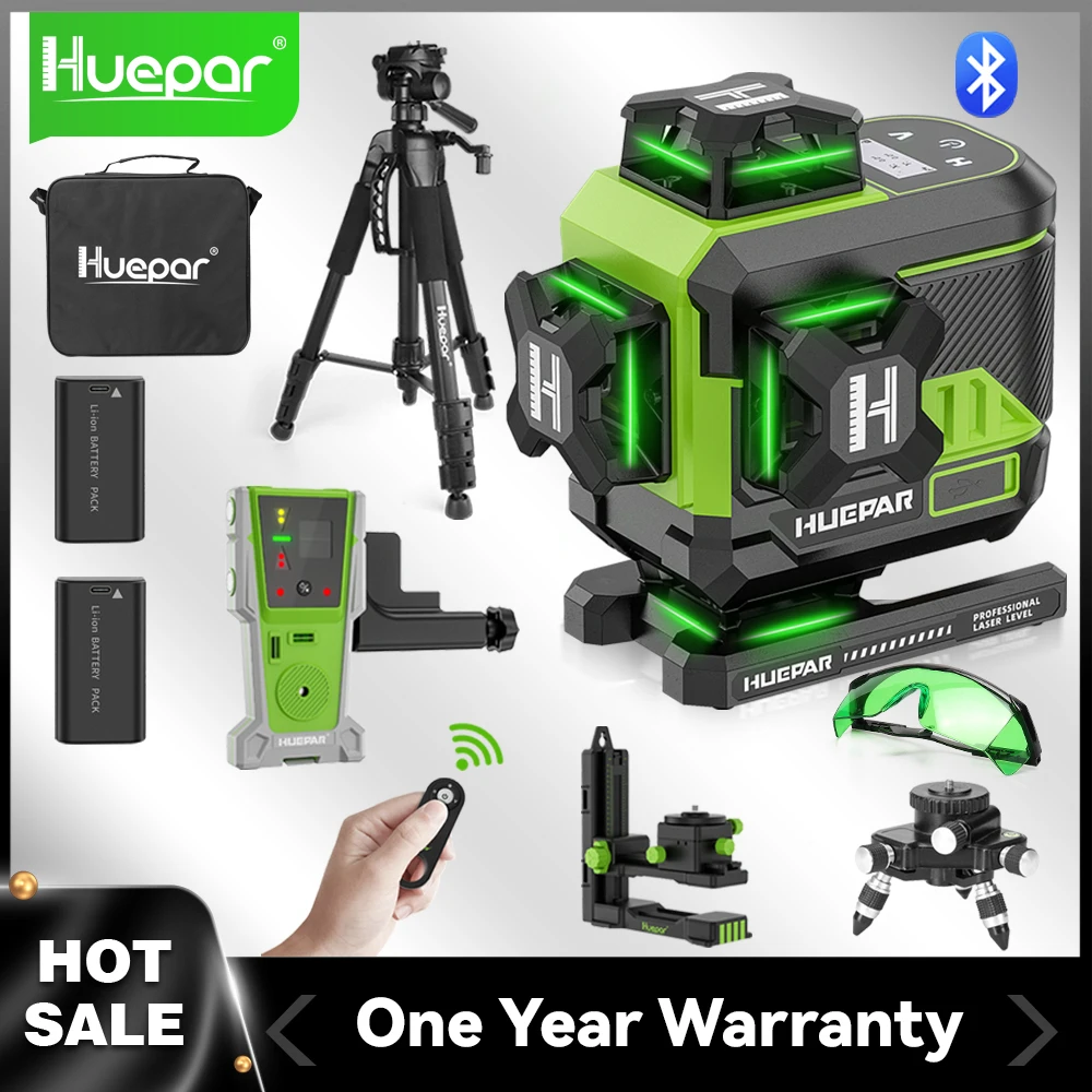 Huepar 16 Lines 4D Self-Leveling Laser Level 4x360&deg;Cross Line