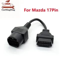 Car Diagnostic Cable For Mazda 17Pin to 16Pin OBD2 OBD II Cable Connector Cable For Mazda 17 Pin Connect Adapter