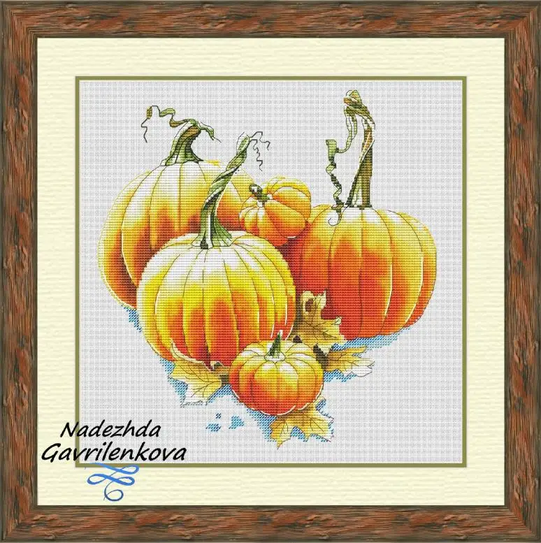 

Набор для вышивания с изображением тыквы 34-35, наборы для вышивки крестиком, хлопковая одежда для рукоделия, домашняя вышивка 14