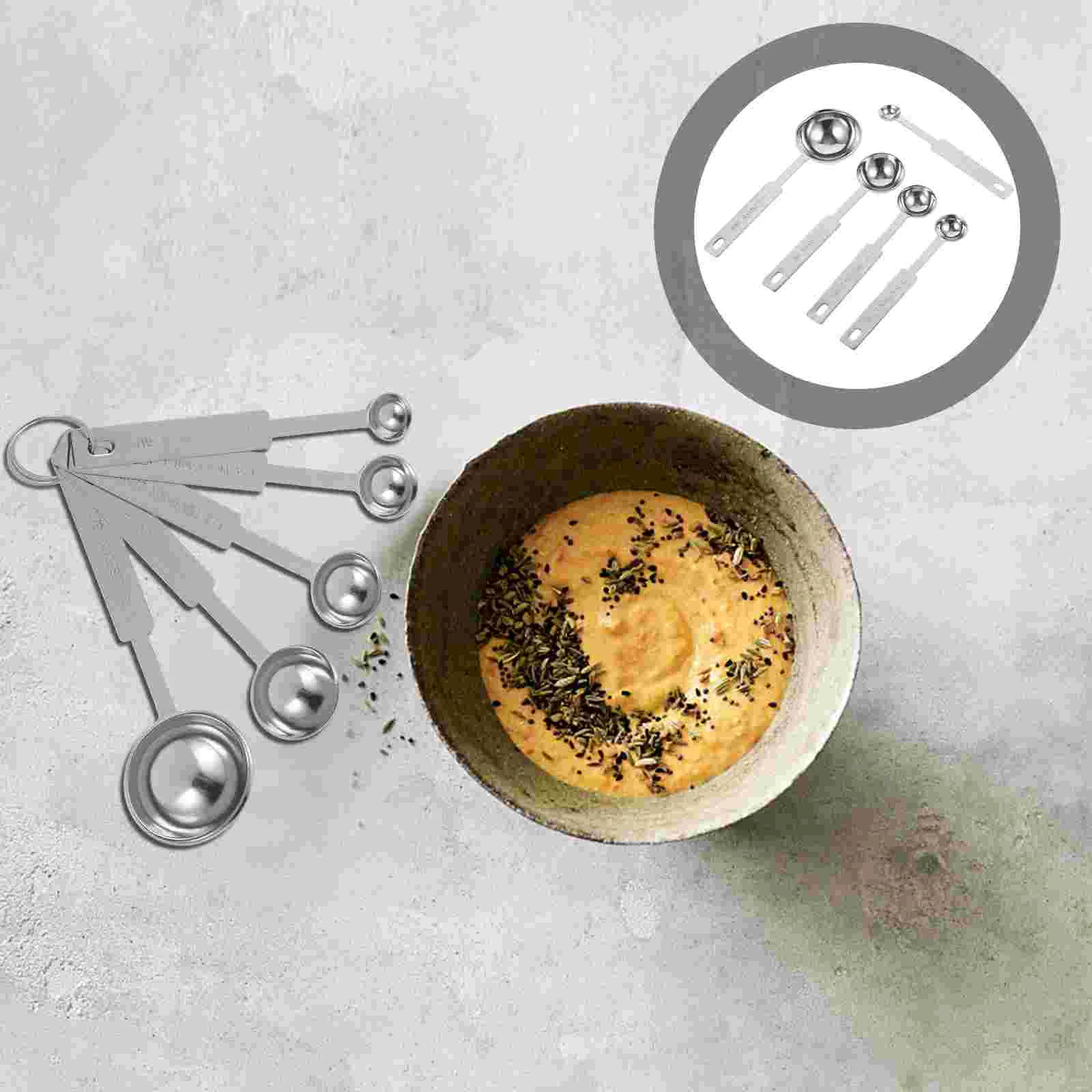 

5Pcs Measuring Spoons Stainless Steel Tablespoons Measuring Spoons Stainless Steel Teaspoon