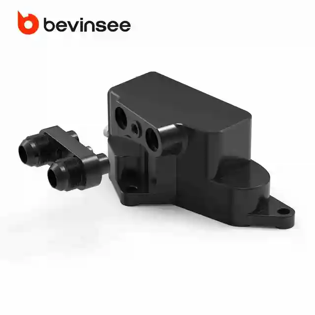 BEVINSEE Oil Cooler Thermostat อัพเกรดอะแดปเตอร์สําหรับ BMW N54 N55 E90 E92 E93 E91 335i E82 E88 135i 1M X1 E84 35i 1