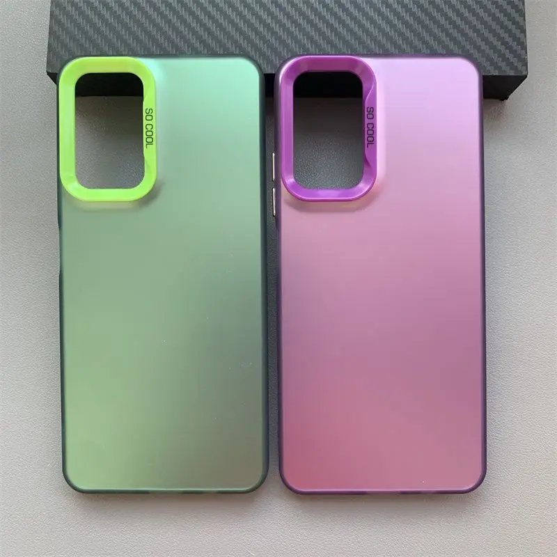 Luxury Metallic Aurora Skin Matte Phone Case Cover