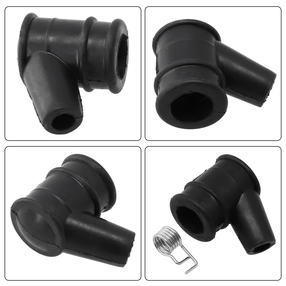 Rubber Spark Plug Cap Cover For 5mm HT Lead Black Rubber Products For Mower Blower Strimmer String Trimmer Parts Accessories