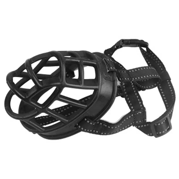 Dog Muzzle Adjustable Dog Muzzle Soft Silicone Breathable Strong Basket Anti-Biting Dog Mouth Cover For Small Medium Large X-Large Dogs