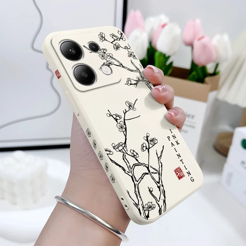 Fragrant Flowers Liquid Silicone Phone Case Cover