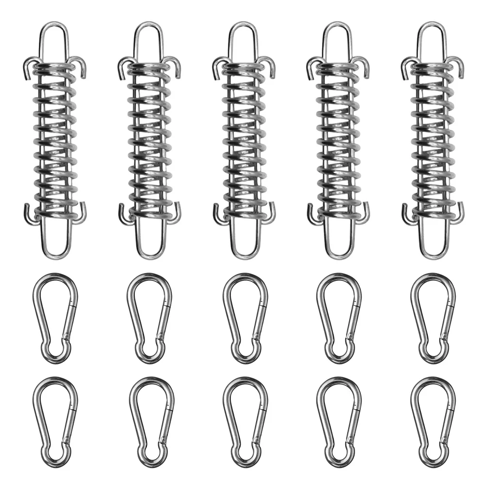 Campingzelt Windseil-Federspanner, Zeltspanner mit Karabinerhaken, Markisen-Spannvorrichtung, Fixierhaken – Detail 2