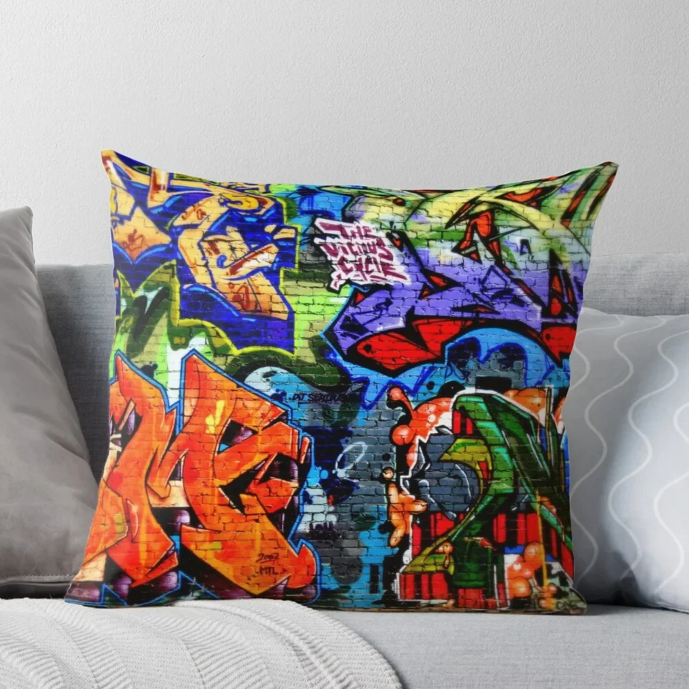 

Graffiti Daze 2 Throw Pillow Luxury Living Room Decorative Cushions home decor items