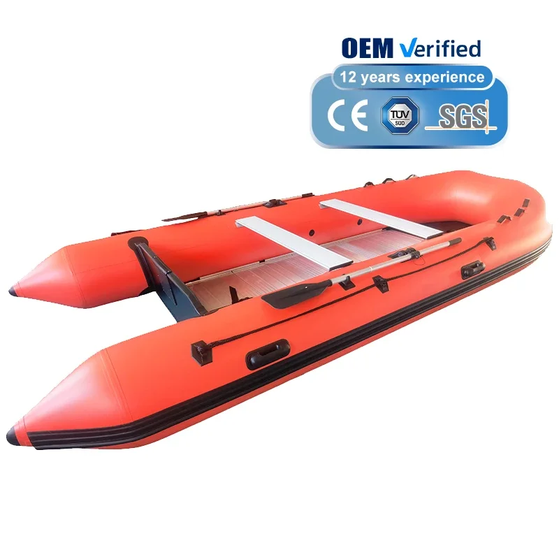Reachsea High Quality Factory Manufacturer Outdoor Aluminium Floor Water Fishing Boat PVC Durable Inflatable Boat for Sale
