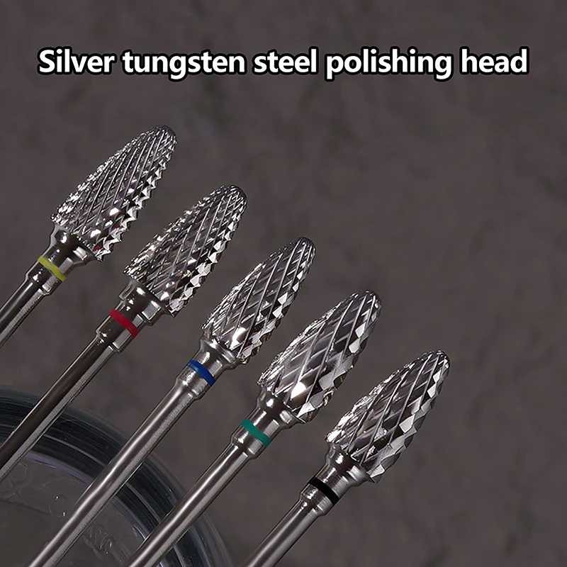 Nail Drill Bit Tungsten Steel Milling Cutter Manicure Electric Nail Files Grinding Bits Mills Cutter Burr Accessories