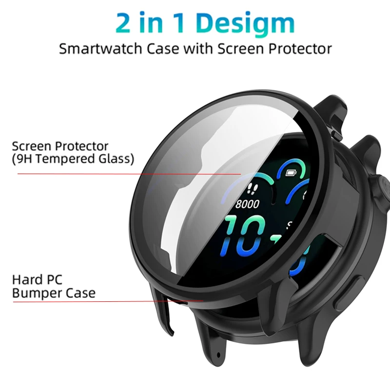 Enhanced All-Around Protective Bumper with Tempered Glass and Case Cover