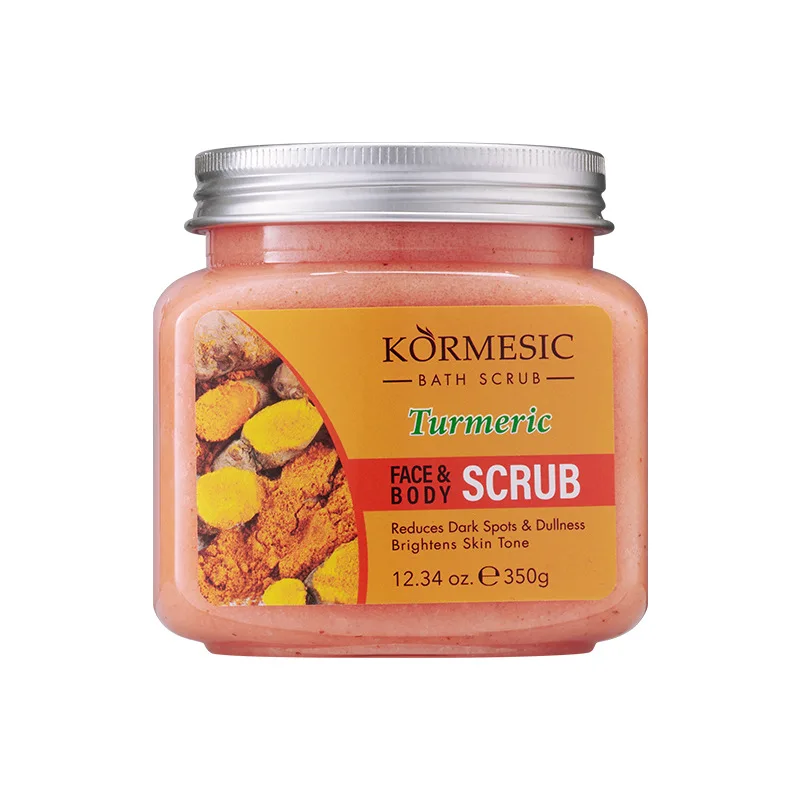KORMESIC Crema Scrub Corpo Alla Curcuma Idratante Per Il Viso Pulizia Profonda Latte Rosa Delicata Tenera Esfoliazione Del Viso Prodotto Per La Cura Della Pelle - immagine 6