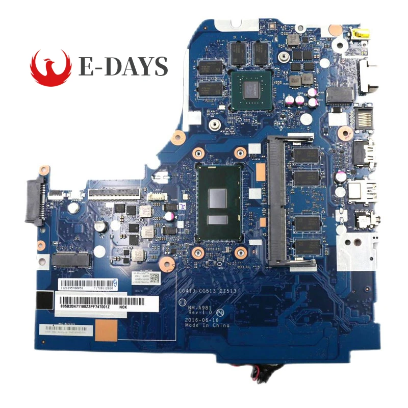 

Материнская плата для ноутбука Lenovo Ideapad 310-14IKB, системная плата NM-A981 CPU DIS 2GL4G 100% протестирована ОК