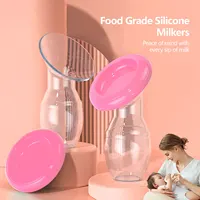 Breastfeeding Suction Bottle Portable Silicone Manual Breast Pump Breastmilk Storer 2