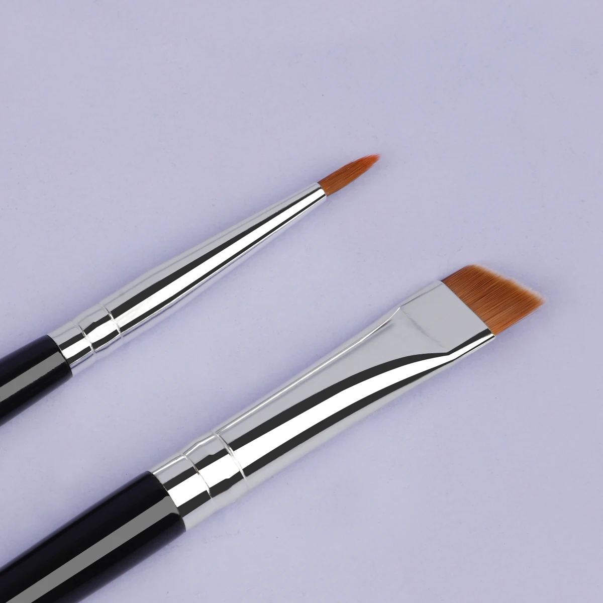 3pcs Eye Makeup Brush Ultra Fine Eyeliner Brush Set, Including Straight, Angled, Bent Tip, Suitable For Makeup 4