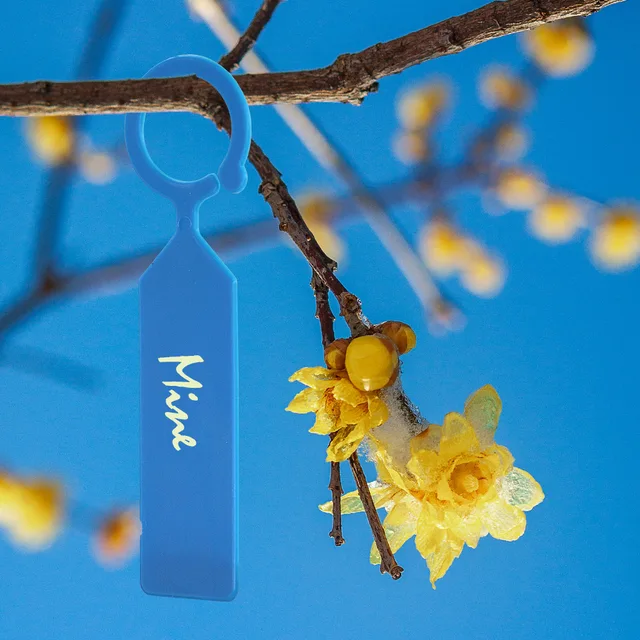 100PCS 10.7x2.3CM Plastic Garden Hanging Plant Tags Ring Label Hook Tree Marker Nursery Stake Greenhouse Bonsai Collar Signs 6