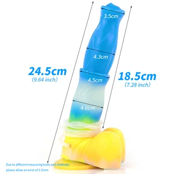 YOCY 10 Modes Vibraotor Ejaculating Horse Dildo Luminous Silicone Butt Plug Squirting Animal Fake Penis With Sucker Sex Toy 4