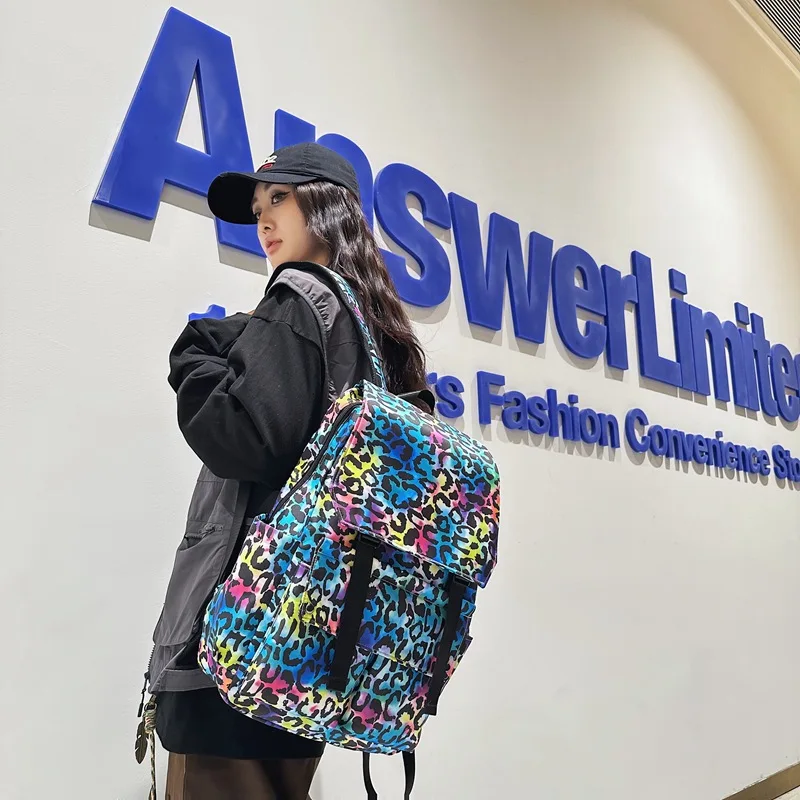 Stylish, Large-capacity  Good-looking Backpack Waterproof Versatile  Casual  Flip-top Design  Harajuku