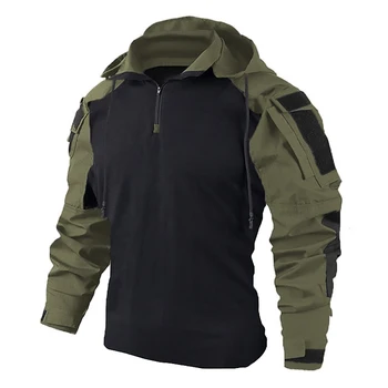 US Army CP Camouflage Multicam Military Combat T-Shirt Men Tactical Shirt Airsoft Paintball Camping Hunting Clothing 5