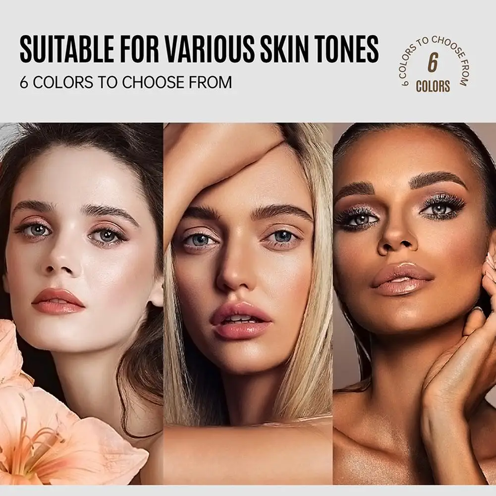 LOOKAVE Liquid Foundation Long Lasting Full Coverage Natural Matte Liquid Foundation Moisturizing Concealer CC Cream Base Makeup 3