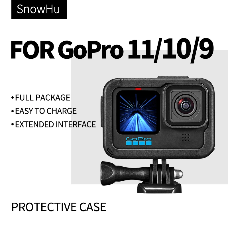 Per Gopro Hero 11 10 9 Black Action Camera Con Doppi Stivali Freddi Coperchio Laterale Della Batteria Copriobiettivo Per Gopro 11 10 9 Accessori