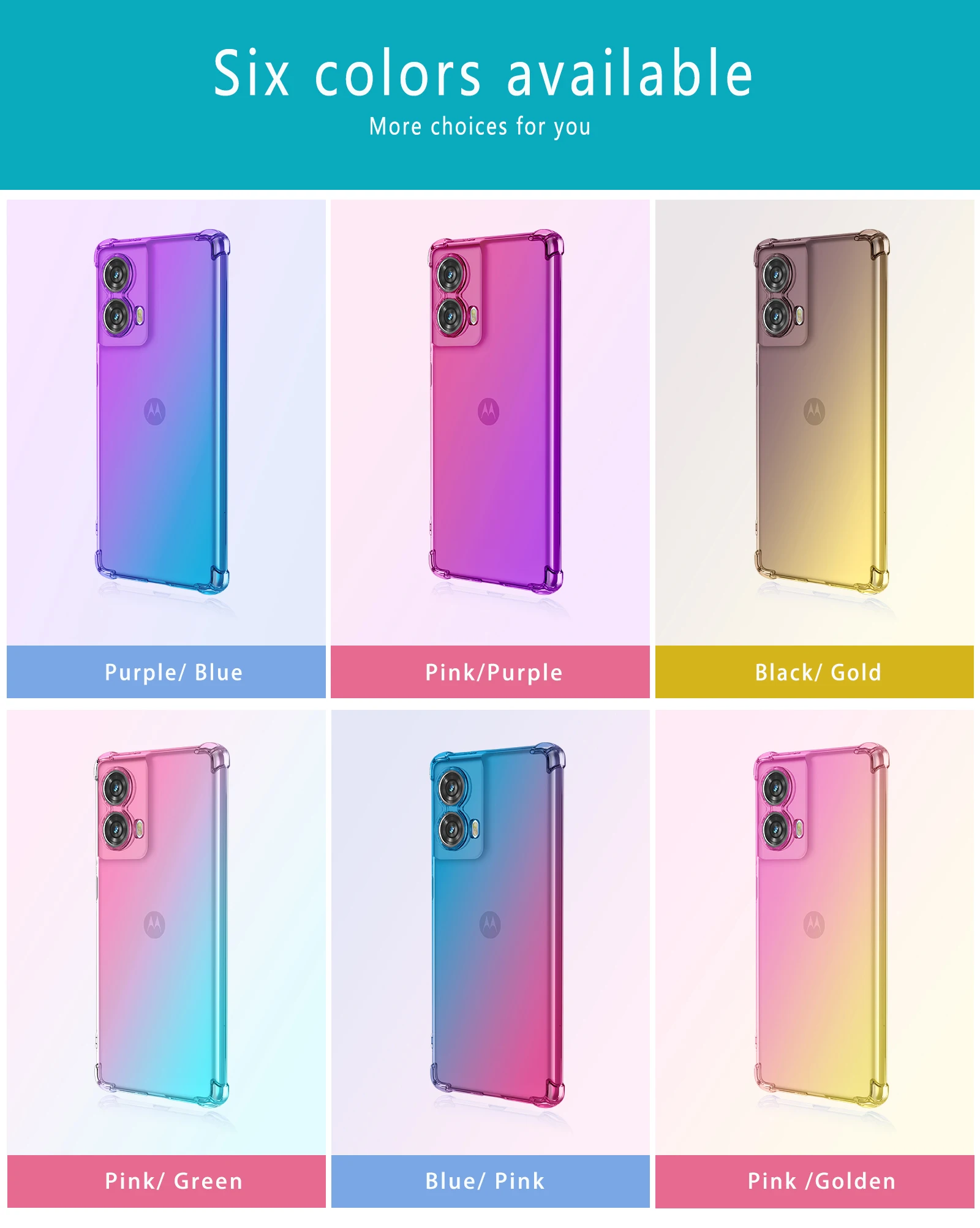 Shockproof Gradient Silicone TPU Protective Phone Case – Durable & Stylish Cover