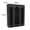 Canvas Wardrobe Clothes Closet Organizer Portable Storage Cupboard for Bedroom 128*45*170cm Fabric Closet 4 Canvas Wardrobe Clothes Closet Organizer Portable Storage Cupboard for Bedroom 128*45*170cm Fabric Closet 4