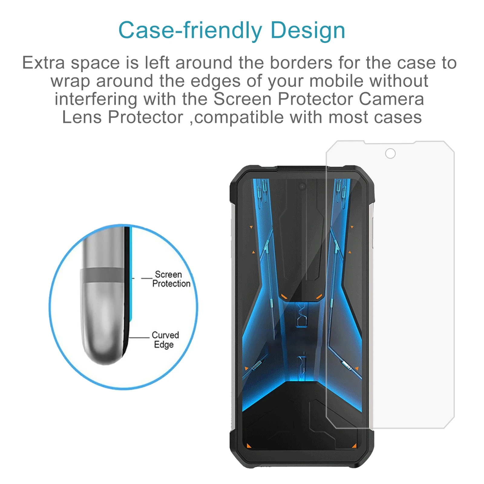 For Unihertz 8849 Tank 2 Pro 10pcs 0.26mm 9H 2.5D Tempered Glass Film