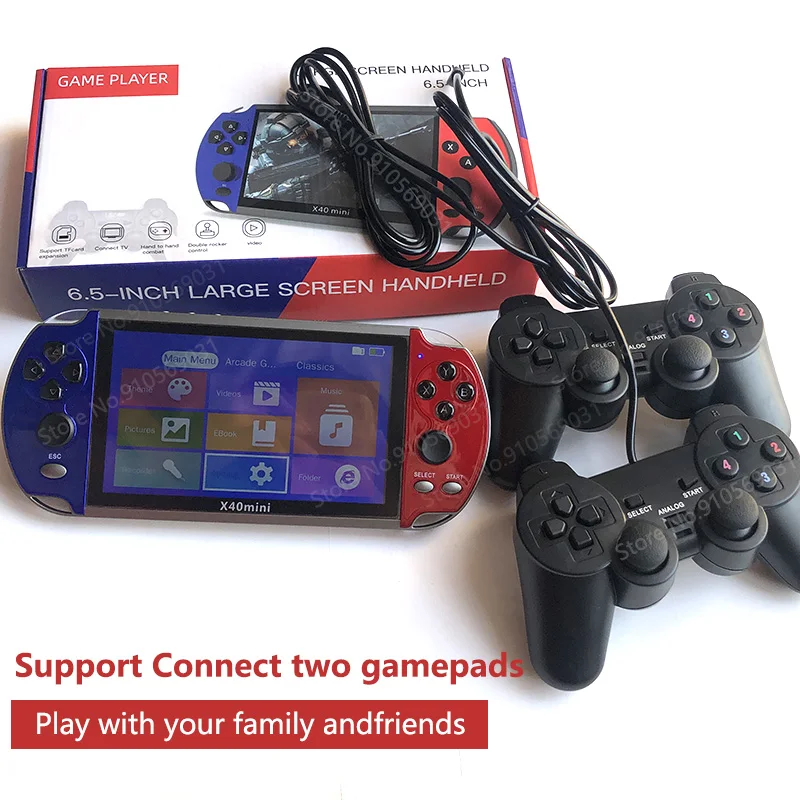 x40 mini video game 6.5inch 128 bits retro portable mini retro classic video game console handheld game player for Christmas gi