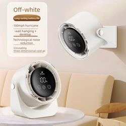 Compact USB Rechargeable Portable Air Cooler and Desktop Fan (WHITE)