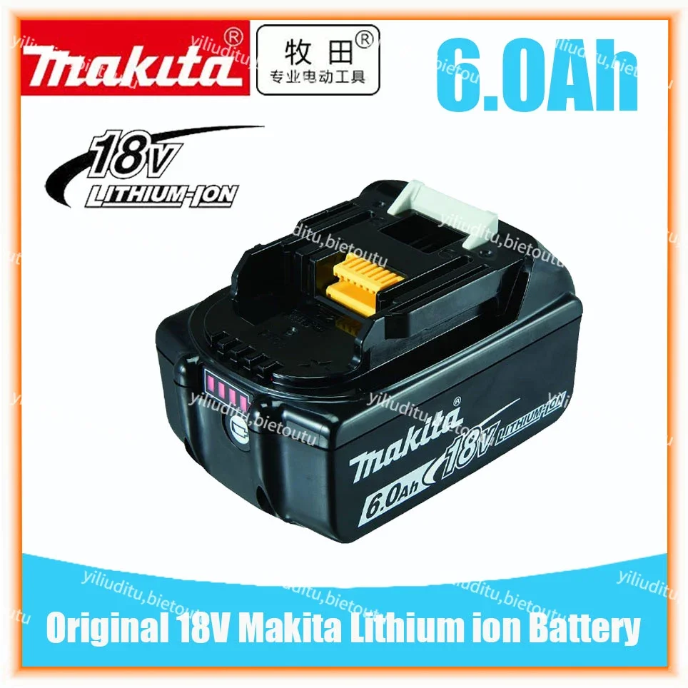 

18V 6.0Ah Makita Original With LED lithium ion replacement LXT BL1860B BL1860 BL1850 Makita rechargeable power tool battery 6000