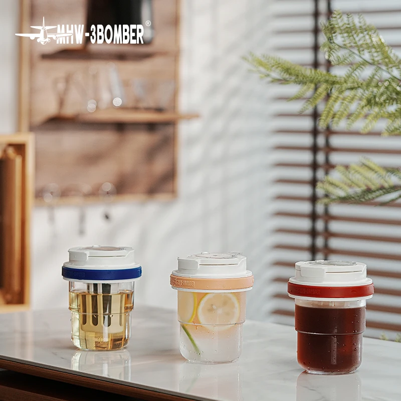 MHW-3BOMBER Water Bottle 530ml Ice Cool Portable Cold Brew Travel Cup Camping Iced Coffee Tea Infuser Adult Children's Bottles