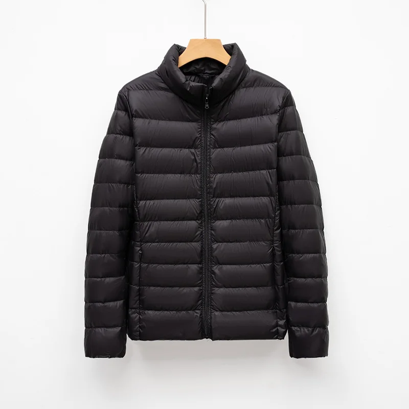 Unisex Stand Collar 90% White Duck Down For Men Women Warm Inner Ultra Lightweight Packable Ski Jacket Down Liner Jackets 4XL