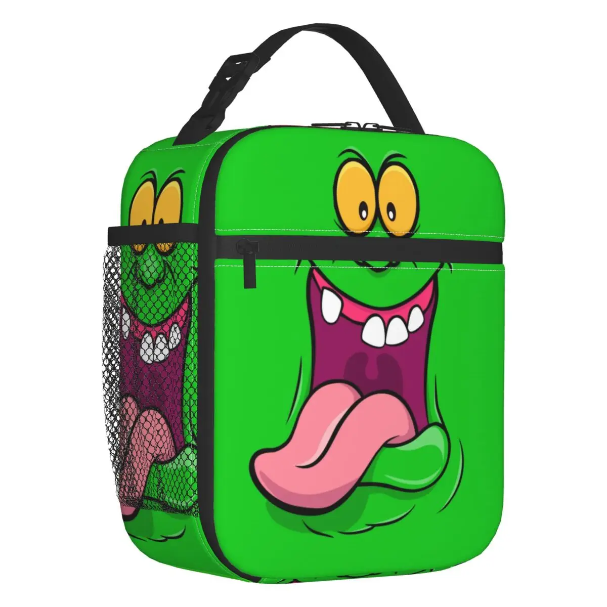 Ghostbusters Slimer Insulated Lunch Tote Bag Green Ghost Movie Portable Thermal Cooler Food Lunch Box Work School Travel