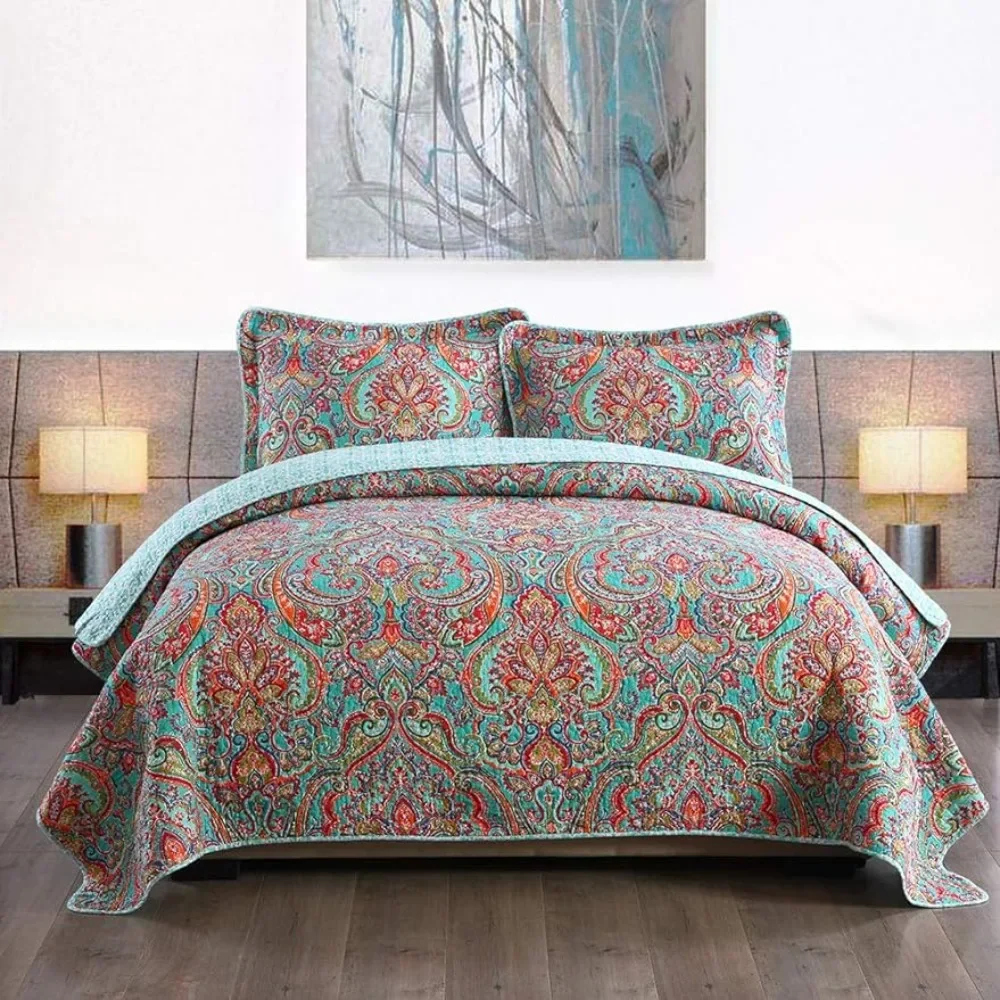 

Европейский великолепный пододеяльник с цветочным рисунком, хлопковое покрывало, двухстороннее лоскутное покрывало, Комплект постельного белья, гусиное одеяло