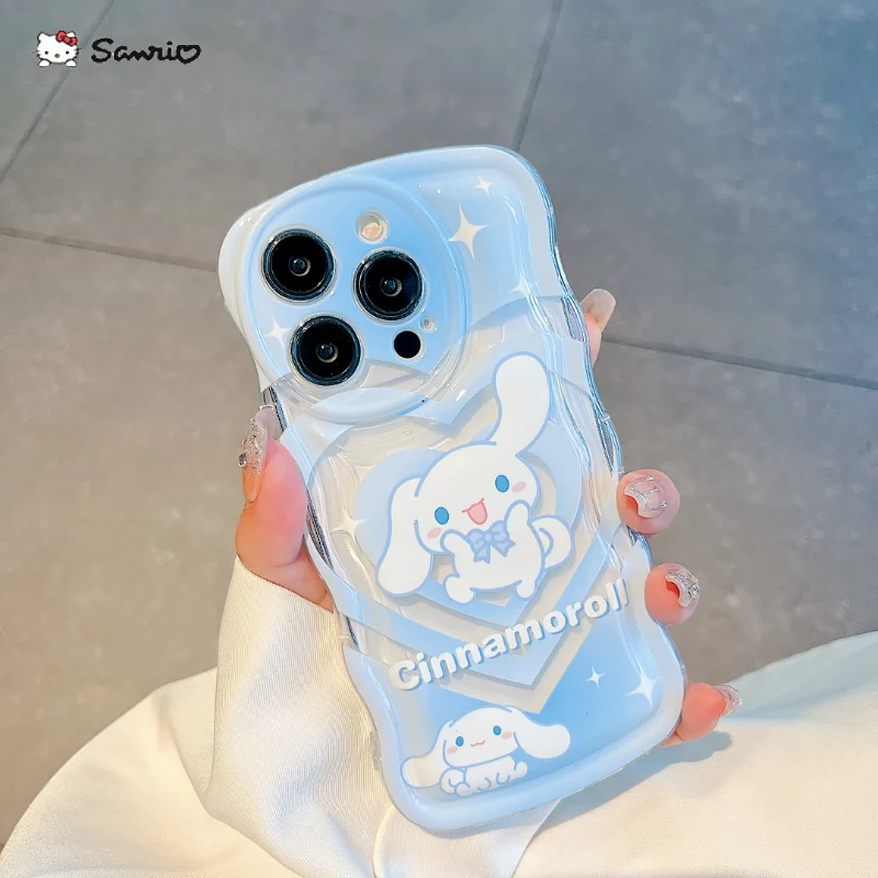 

Kawaii Sanrio Soft Phone Case Cinnamoroll Kuromi Cute Transparent for IPhone 14 13 11 12 Pro Max X XR XS Silicone Phone Case