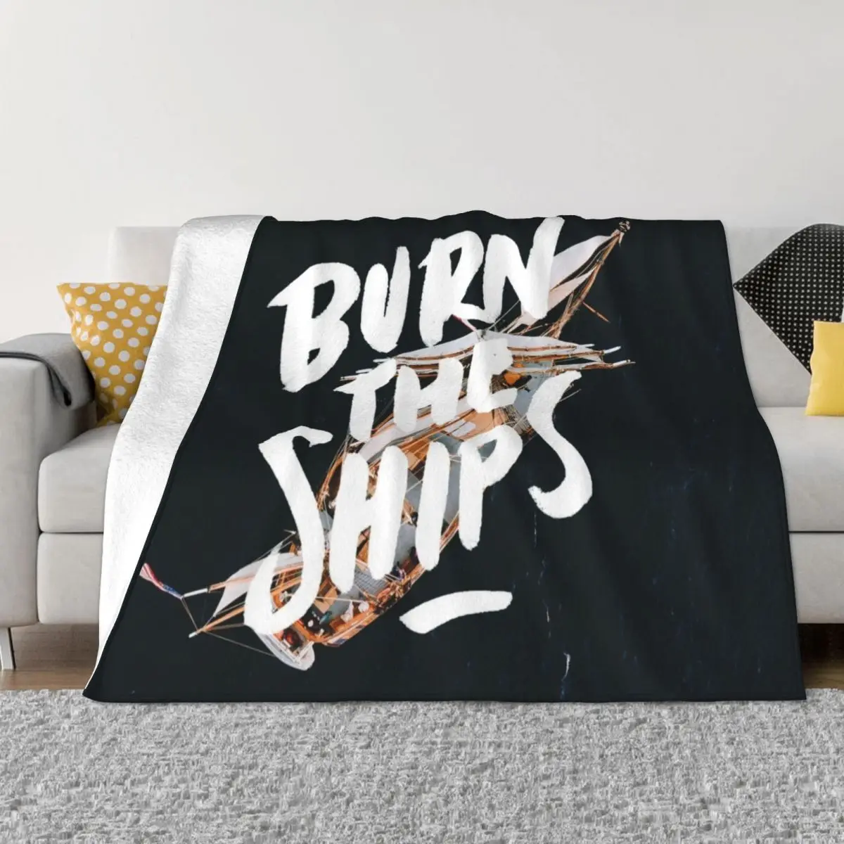 

BURN THE SHIPS Throw Blanket Sleeping Bag blankets and throws Blankets