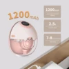 Wearable Electric Breast Pump Hands Free for Breastfeeding 4 Modes 12 Suction Level Voice Broadcast Low Noise 160ml Collector 5