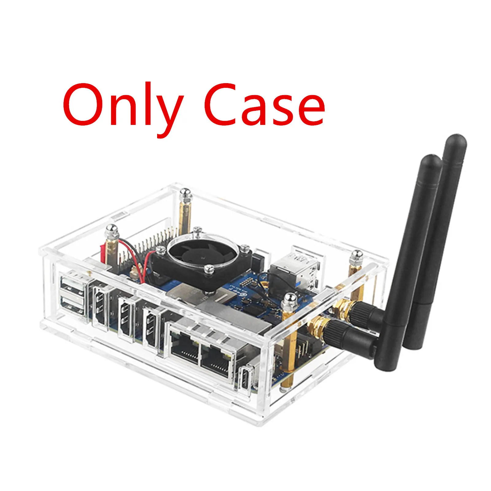 

Акриловый Корпус для Orange Pi 5 Plus, прозрачный корпус с радиаторами охлаждения для Orange Pi 5 Plus, аксессуары