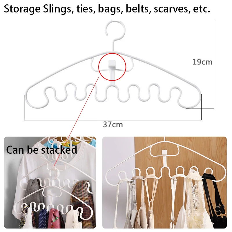 1pc Multifunctional Rotatable Clothes Hanger, Non-Slip Triangle 9