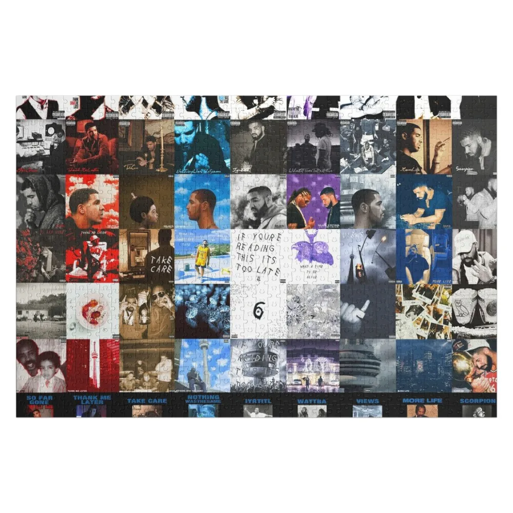 

Drake Collage Cover Jigsaw Puzzle Wooden Boxes Personalised Jigsaw Custom Baby Wooden Puzzle