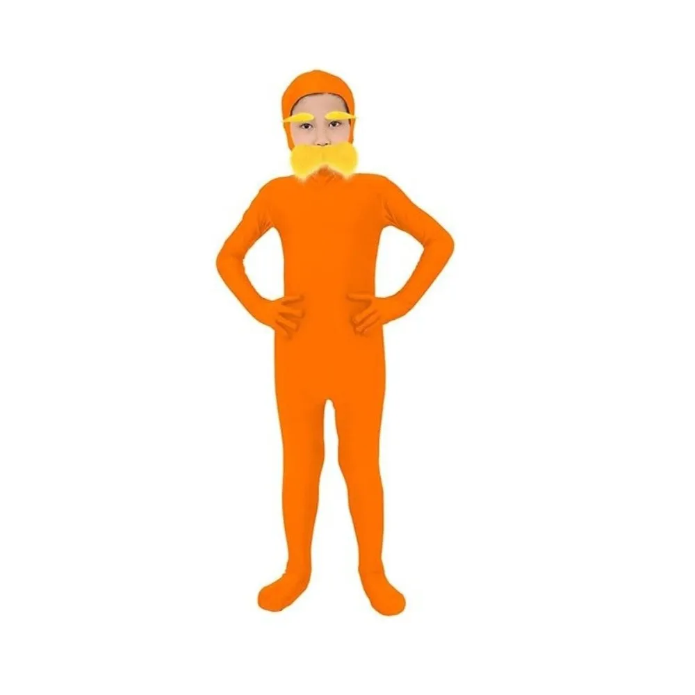 Orange Spandex Full Body Morph Suit Halloween Costume