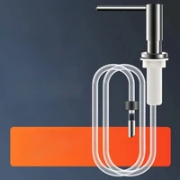 ที่จ่ายสบู่ในครัวแบบติดตั้งในตัวพร้อมท่อต่อ ที่จ่ายสบู่แบบตั้งโต๊ะ ขวดจ่ายสบู่พลาสติกสำหรับอ่างล้างจานในครัว 1