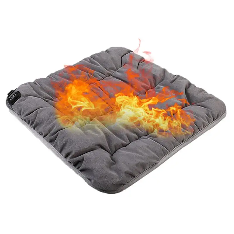 Portable Heated Seat Cushion Intelligent Heated Seat Cushion for Bleachers with 3 Heating Level Graphene Seat Heater Washables electric heated pillow heated throw pillow hand warmer heating lumbar support pillow heated seat cushion 3 heat settings