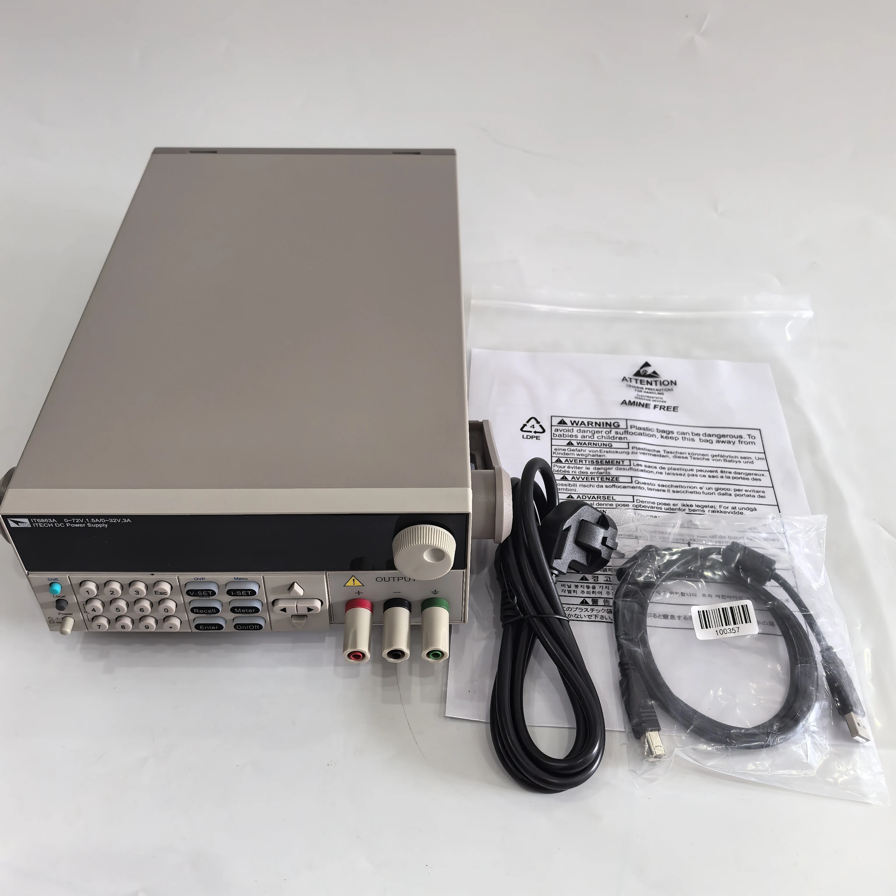 ITECH IT6863A Dual-Range Programmable DC Power Supply (0-72V/1.5A or 0-32V/3A, 108W/96W) detail image 3