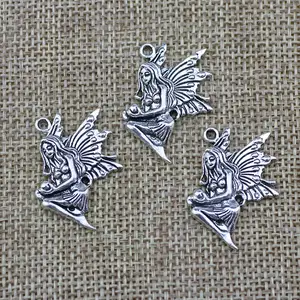  Acxico 40pcs Tibetan Silver Angel Fairy Charms
