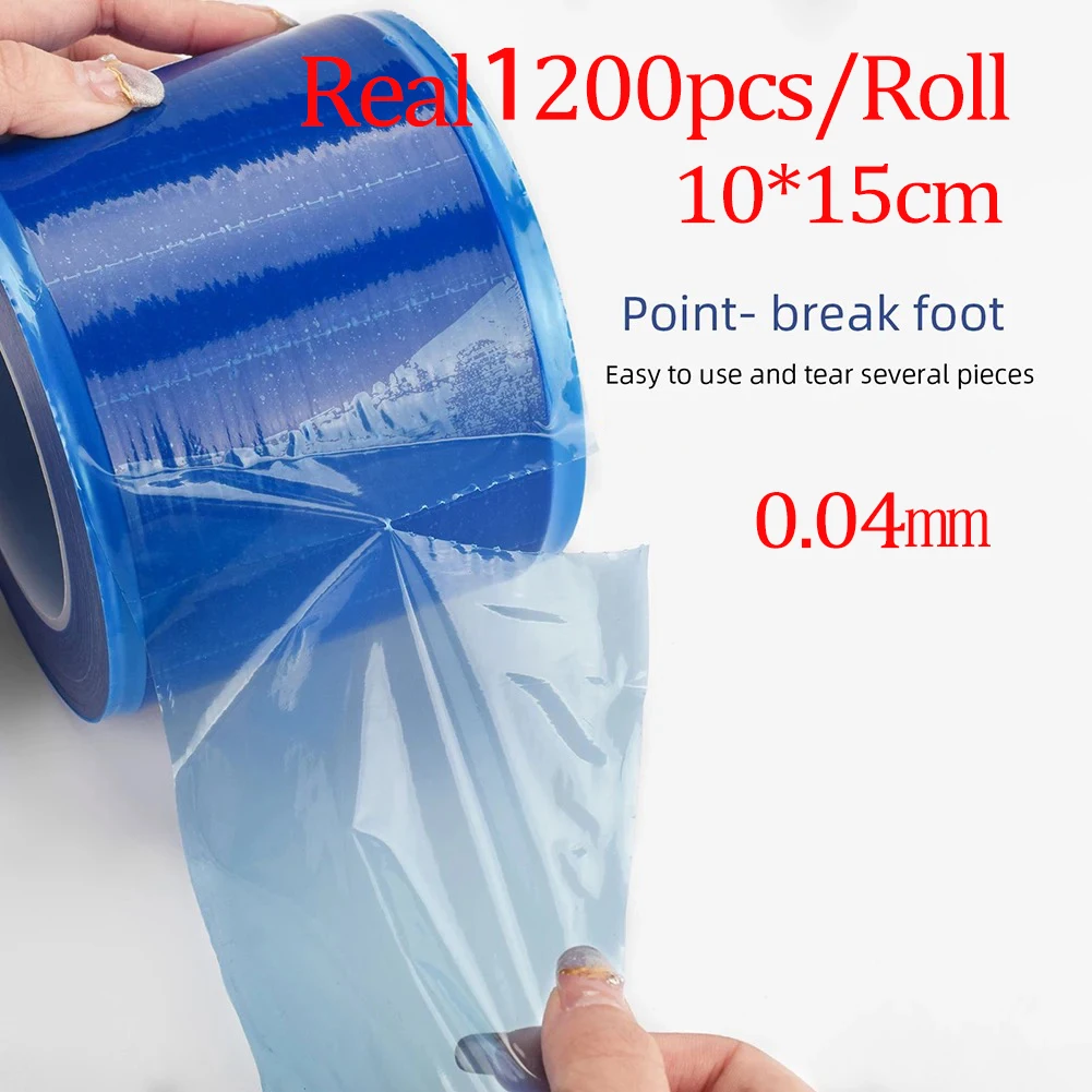 Dental Tattoo Film 1200Pcs 0.04mm Dental Tattoo Barrier Disposable Film Tape Plastic Sheet Protecting Holder Oral Protective Isolation Membran