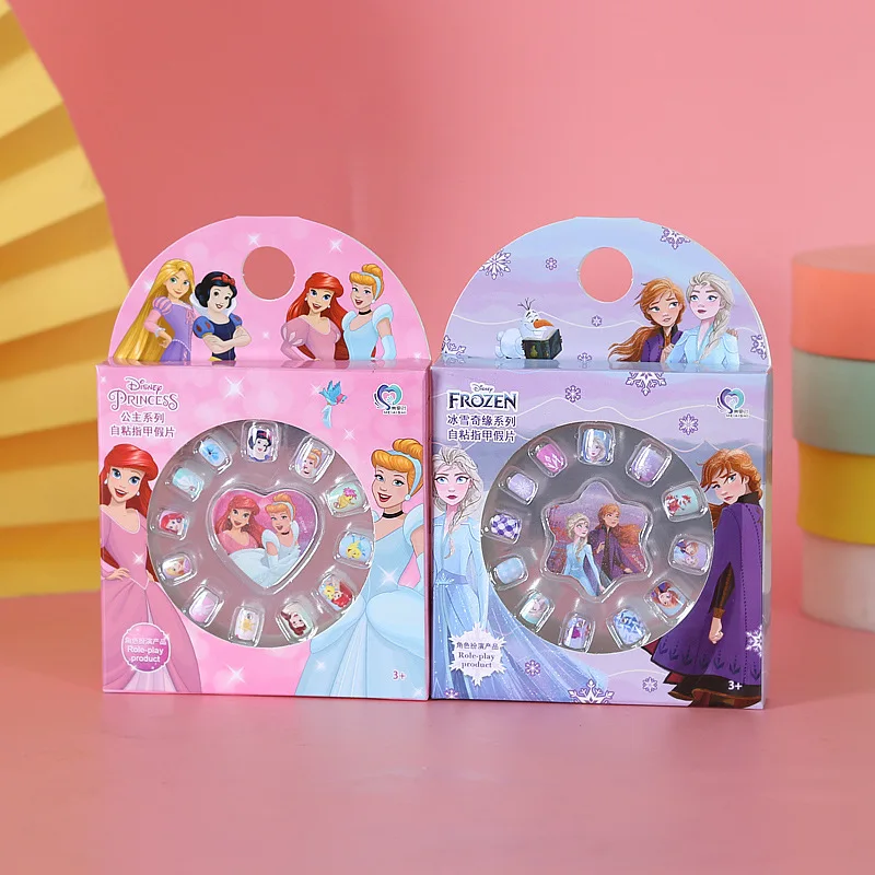 Disney girls Frozen Elsa Princess Children's Stickers Girls Cartoon Nail Stickers Girls Nail Art Toys 2