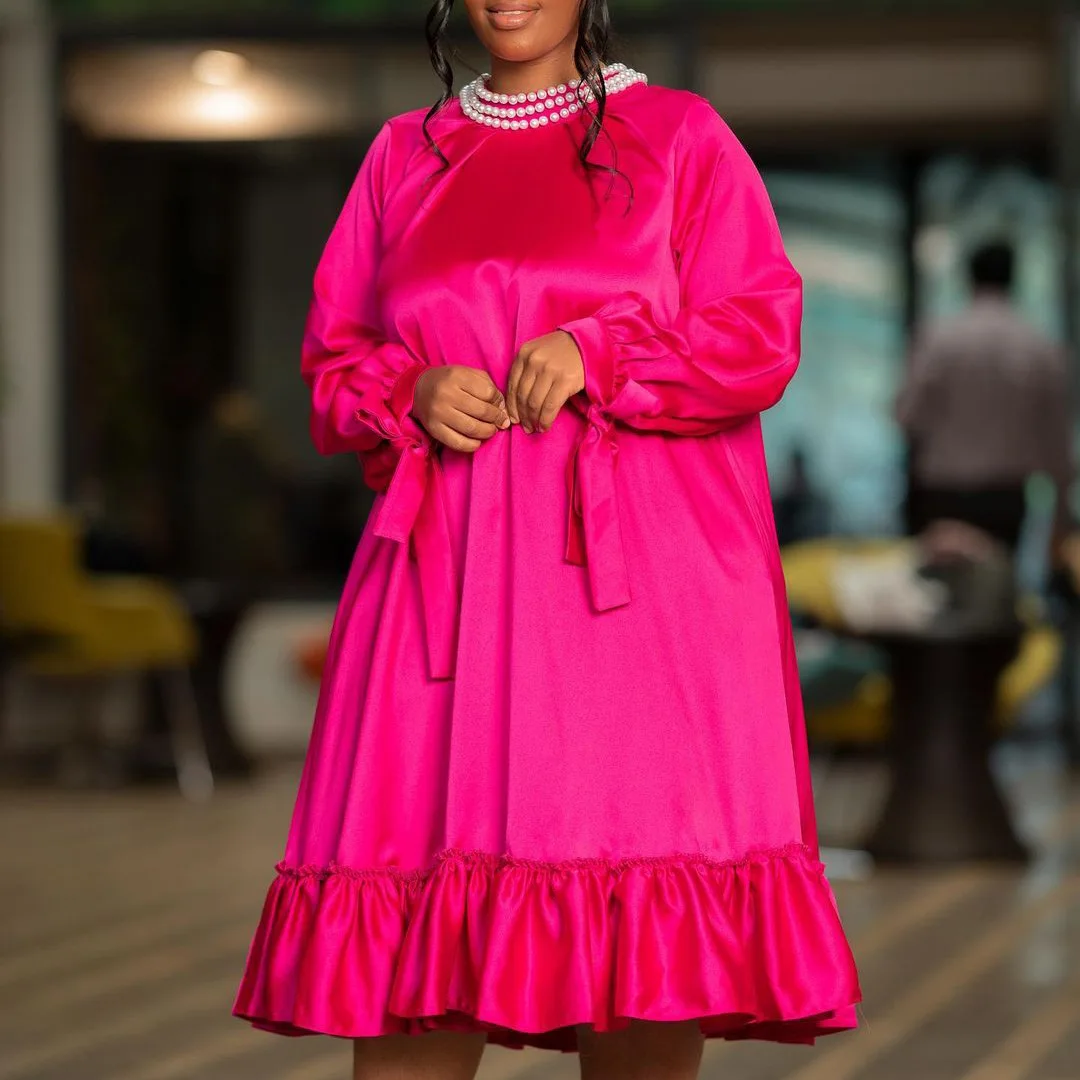 

Luxury Sexy Women Mini Dress Africa Oversized Party Dresses Birthday Weddings Festivals Summer Fashion Long Sleeves New