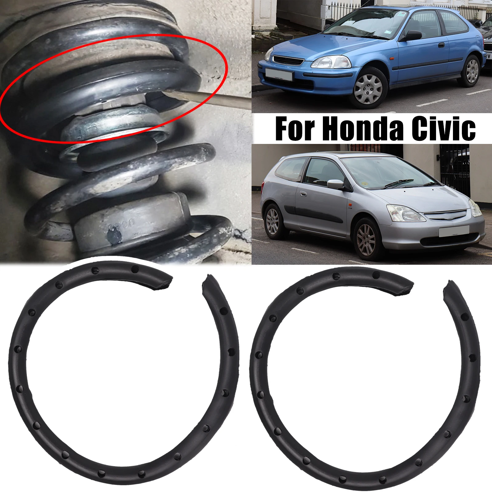 Coil Spring Silencer Rubber For Honda Civic Insulator Sleeve Front Rear